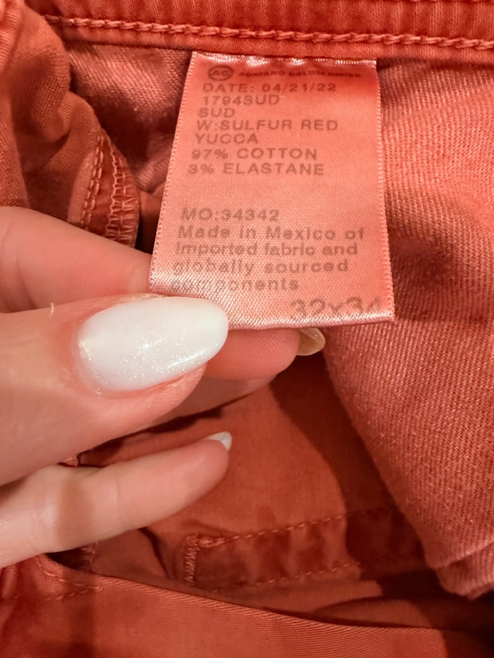 AG Denim - The Everett Slim Straight Jeans Sulfur Red - Size 32 - BNWOT - Picture 3 of 5